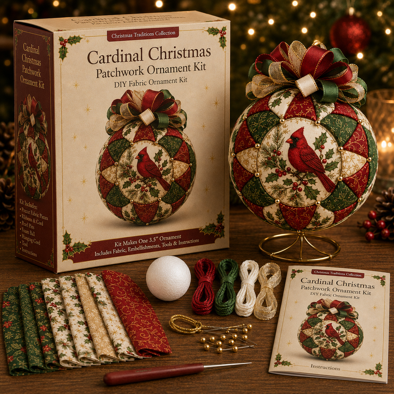 🔥Last Day 49% OFF – DIY Christmas Patchwork Ornament Kit