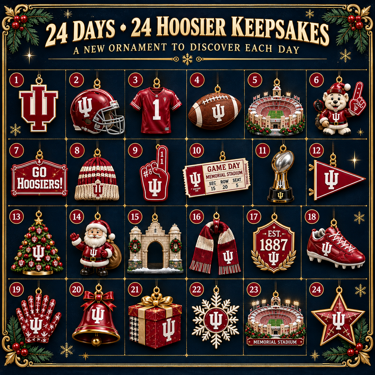 🎄 Go Hoosiers! Football Christmas Advent Calendar