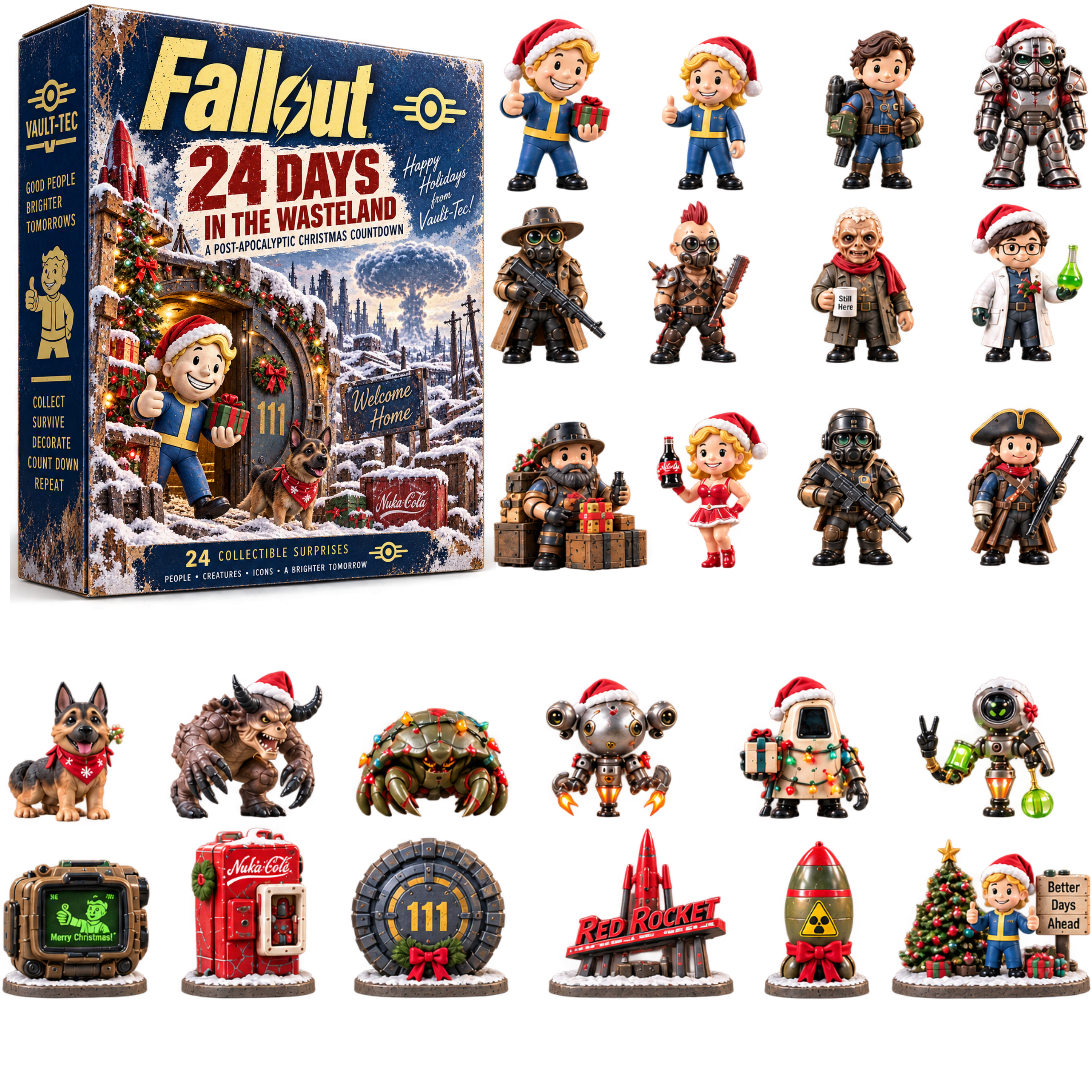 24 Days in the Wasteland Christmas Countdown | Retro-Future Collector Advent Set