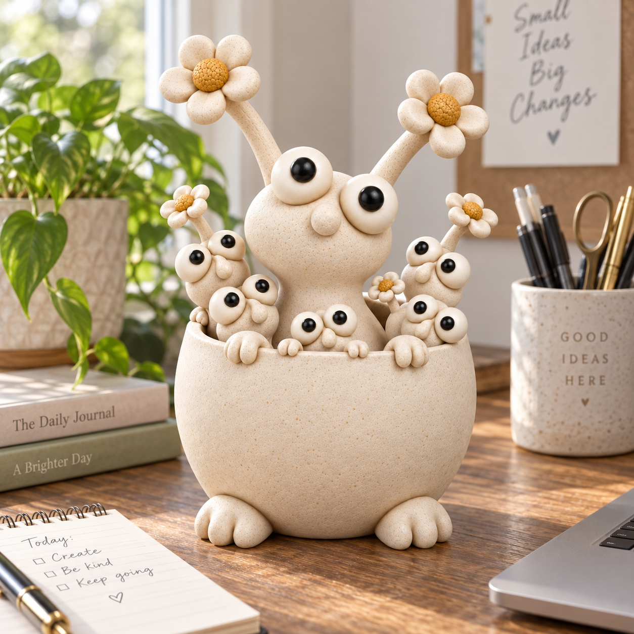 Little Garden Monster Ceramic Planter