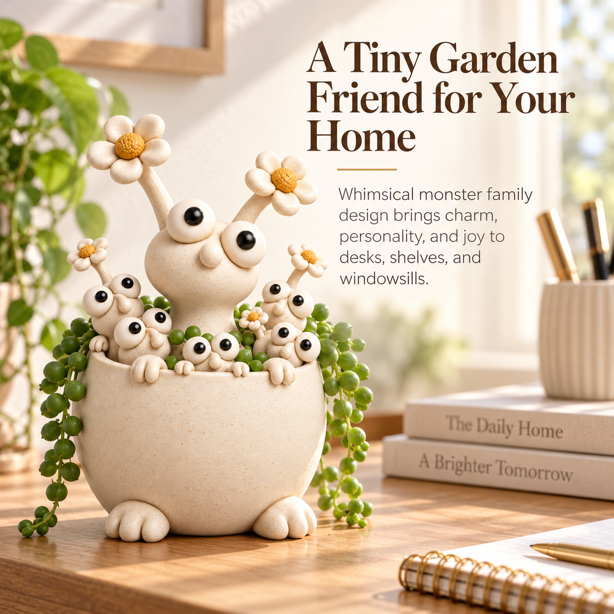 Little Garden Monster Ceramic Planter