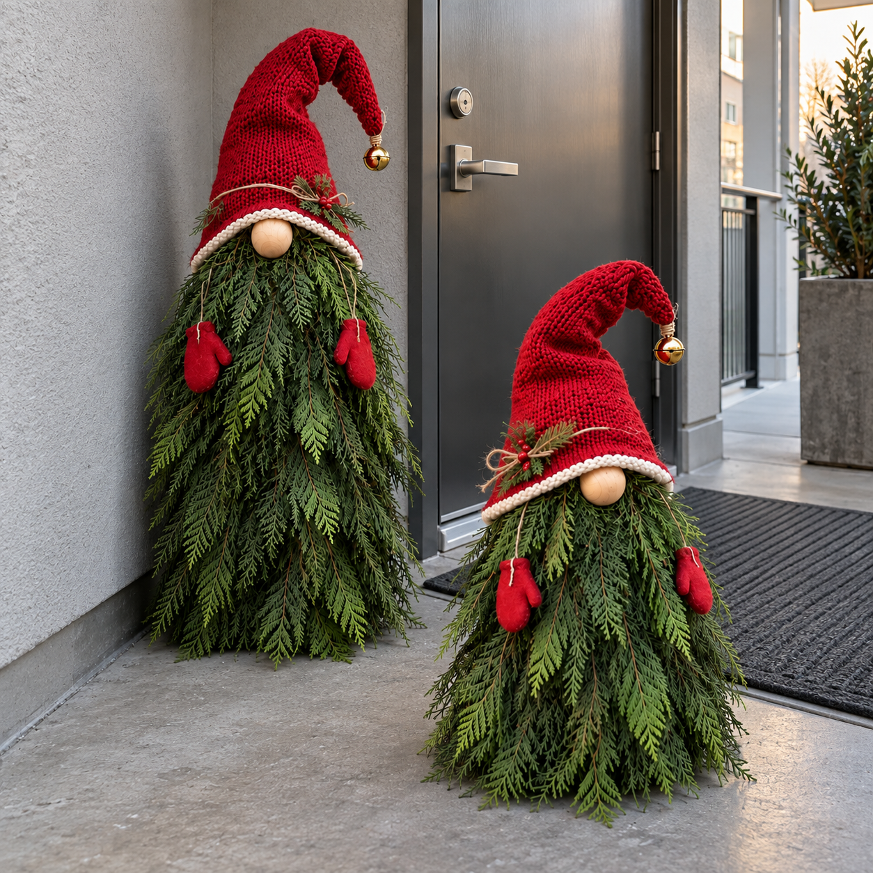 2-Piece Whimsical Winter Gnome Porch Set