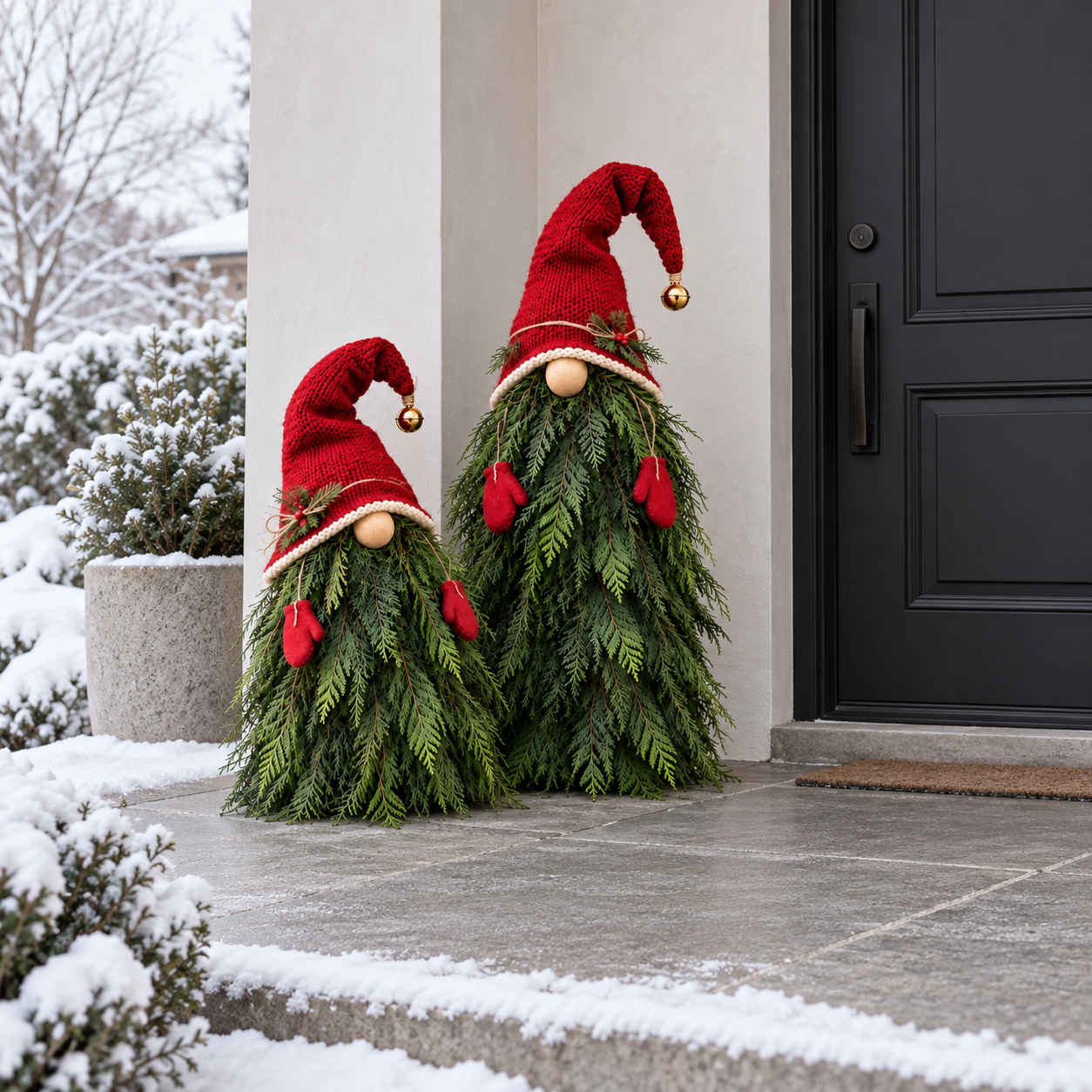 2-Piece Whimsical Winter Gnome Porch Set