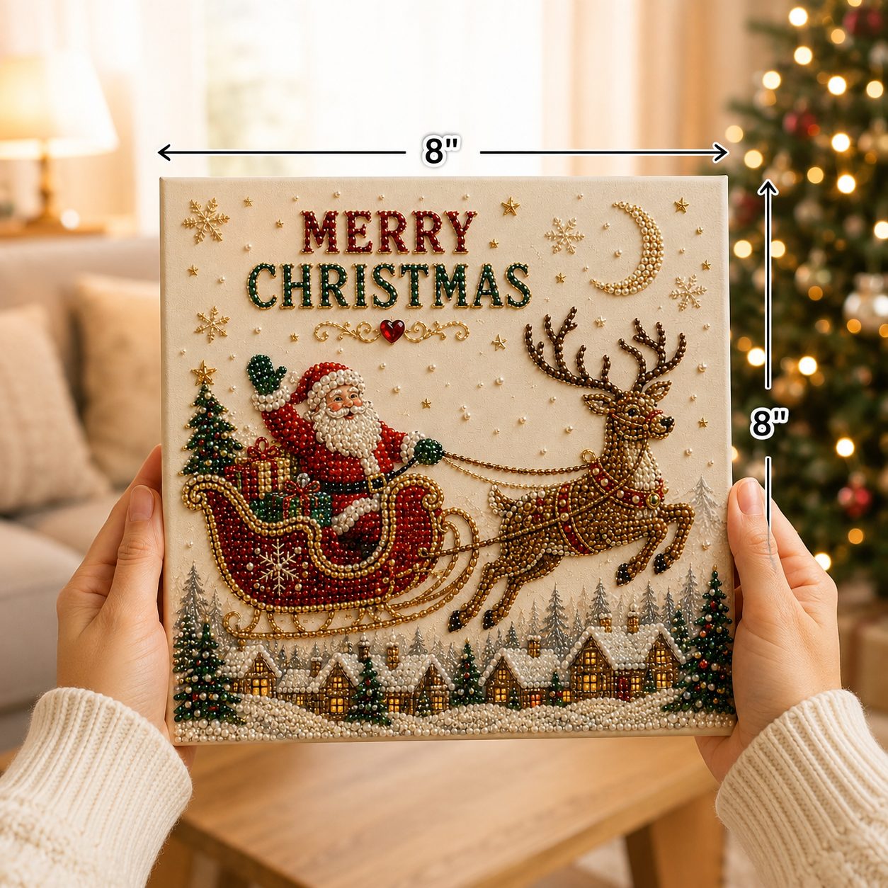 🎅 Christmas Santa Sleigh DIY Bead Art Kit
