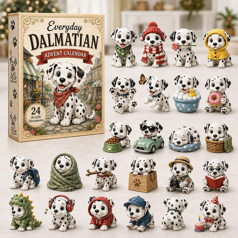 😍🐕24 Days Dalmatian Acrylic Ornament Advent Calendar