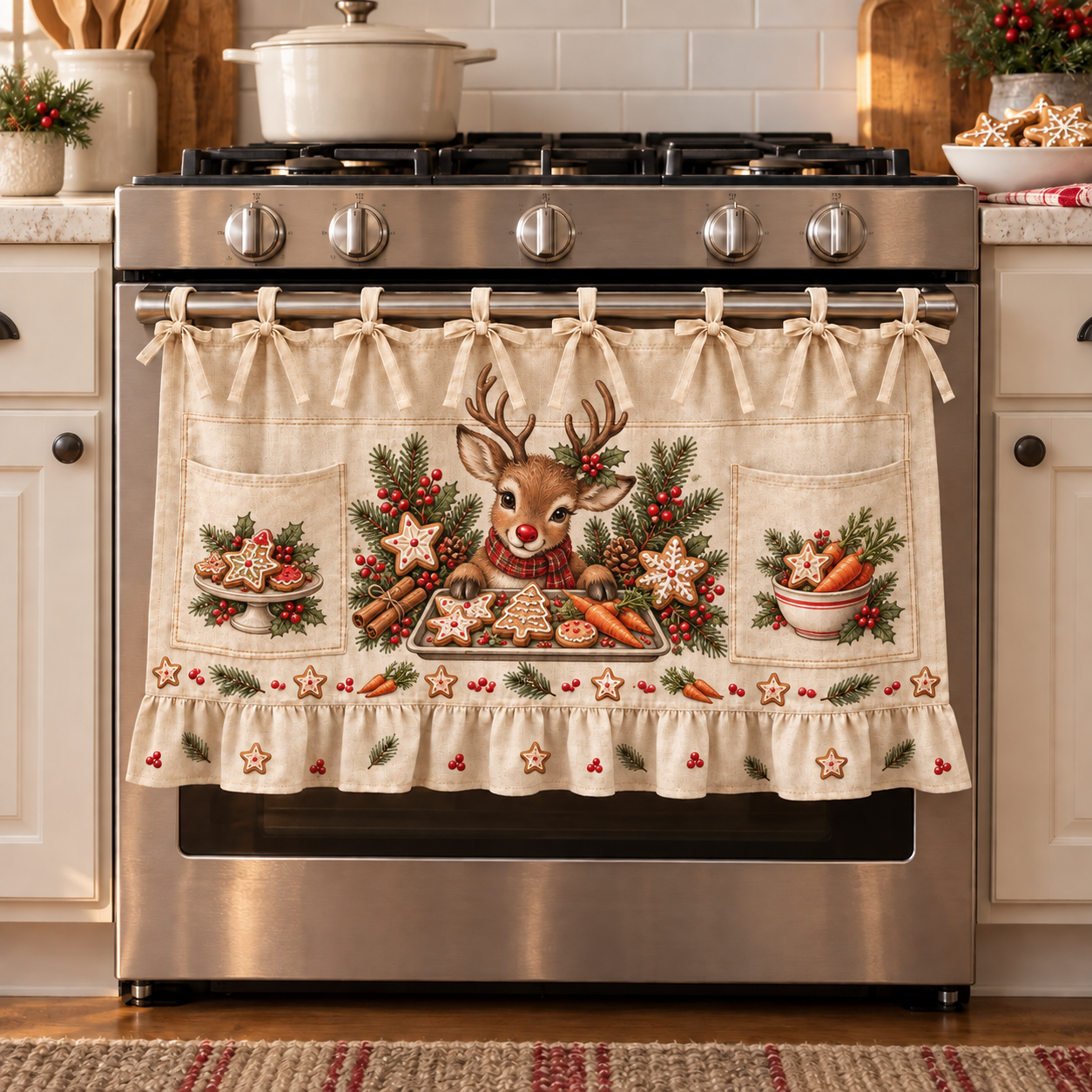 LAST DAY 70% OFF 🎄 Christmas Tie-On Pocket Curtain Collection