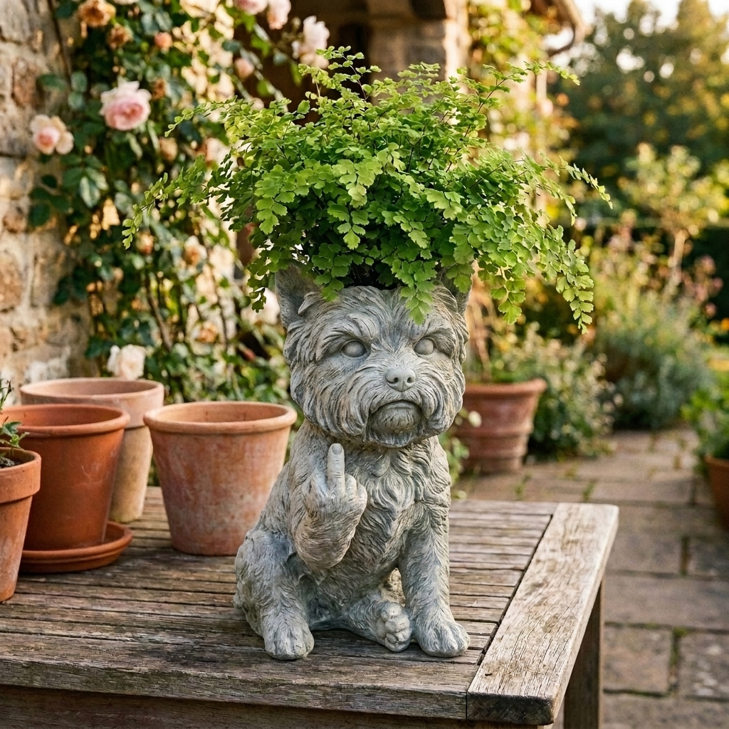 Yorkie Planter Instantly Infuse Your Plants with Personality