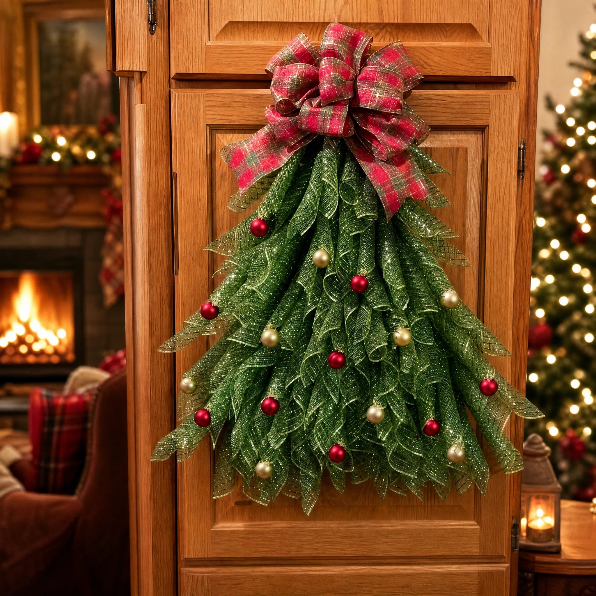 Handmade Christmas Tree Wreath for Front Door(📦Buy 2 Free Shipping)