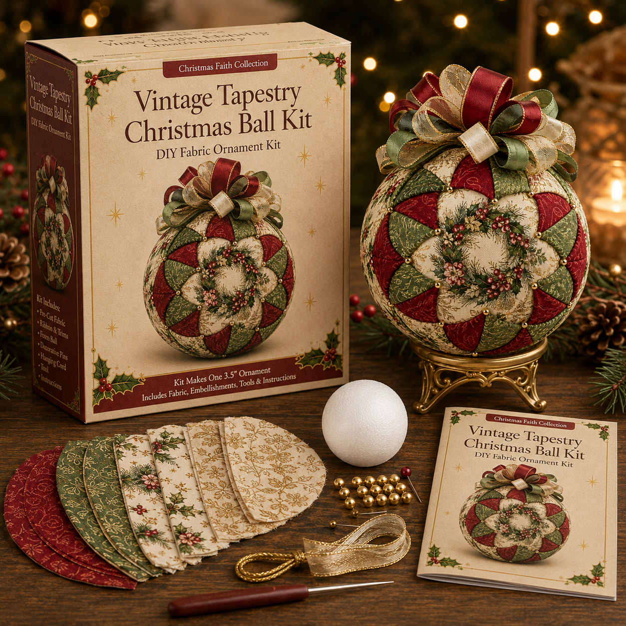 🔥Last Day 49% OFF – DIY Christmas Patchwork Ornament Kit