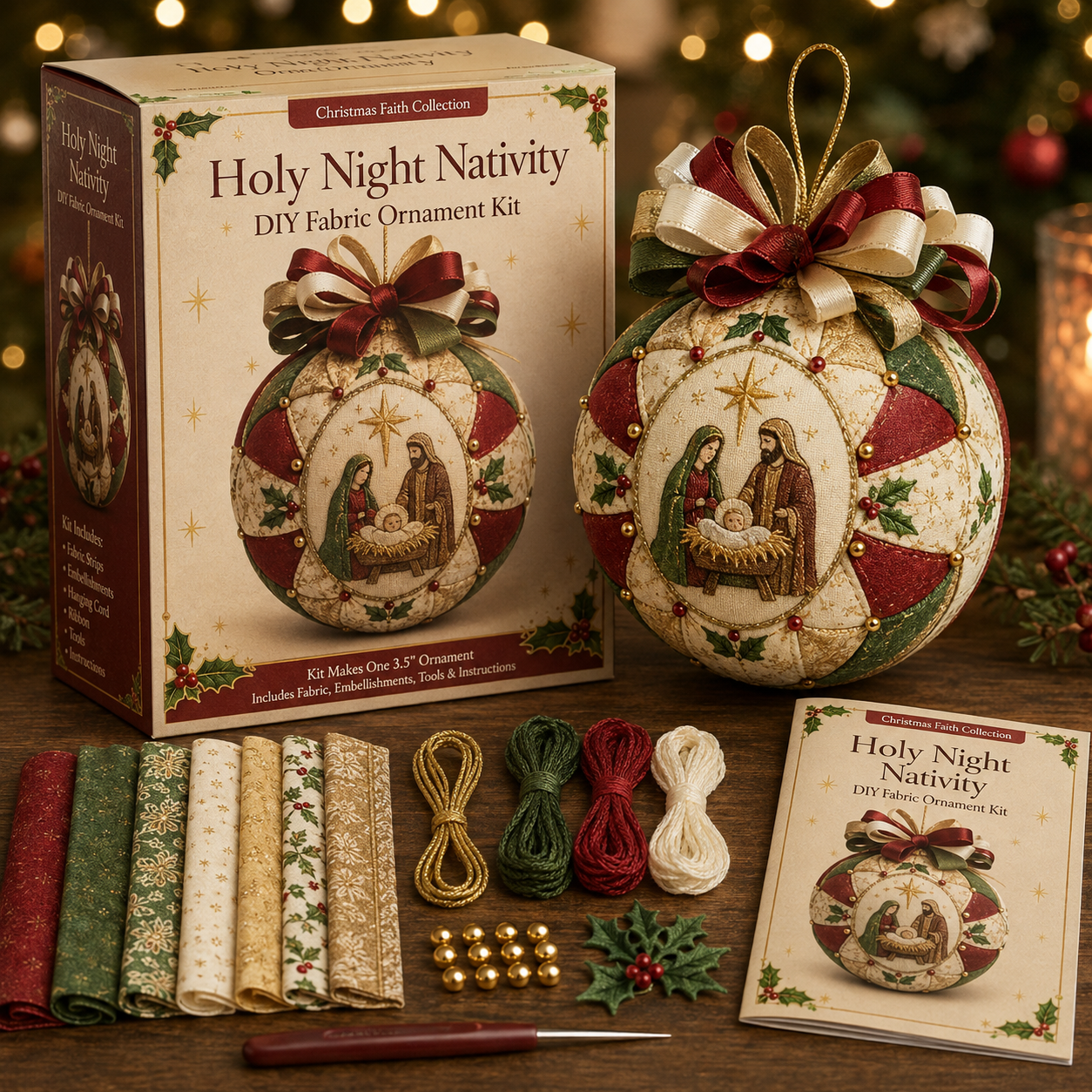 🔥Last Day 49% OFF – DIY Christmas Patchwork Ornament Kit