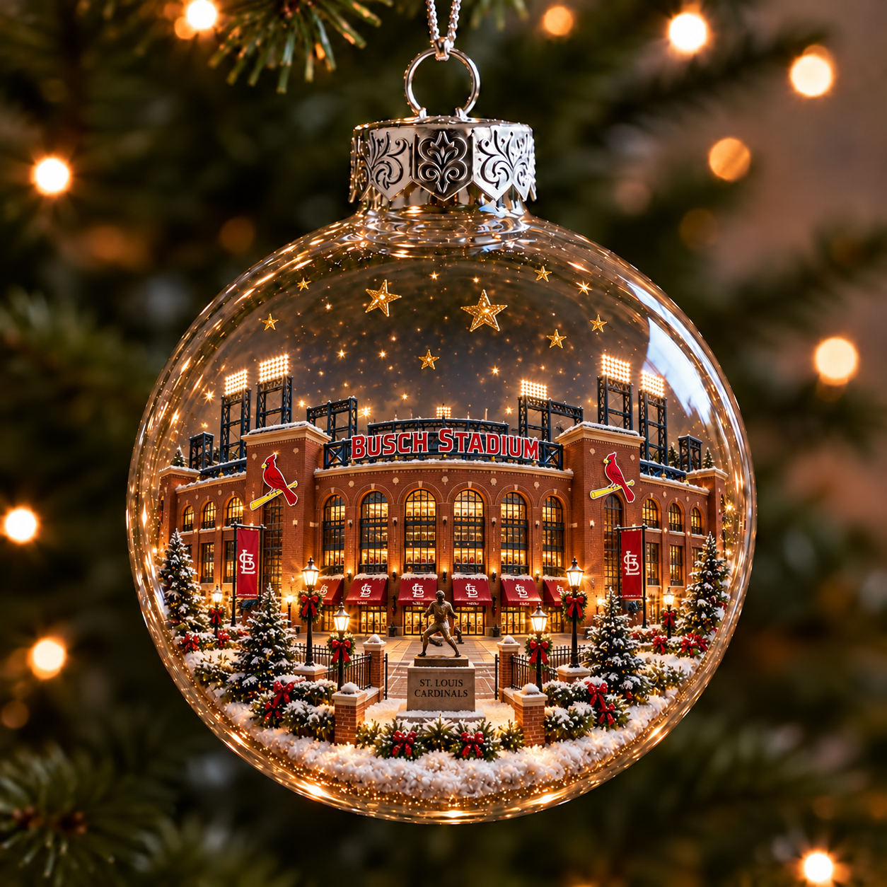 ⚾✨ Bring the Ballpark Home — Light-Up Baseball Stadium Christmas Ornament
