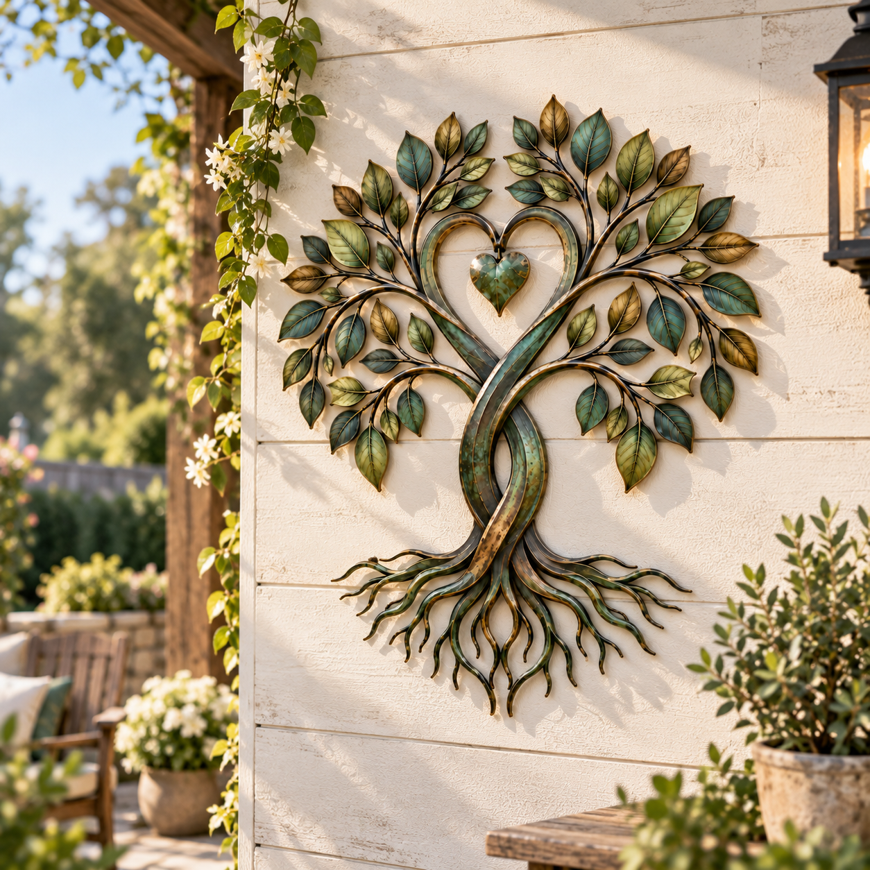 Tree of Life Heart Metal Wall Decor