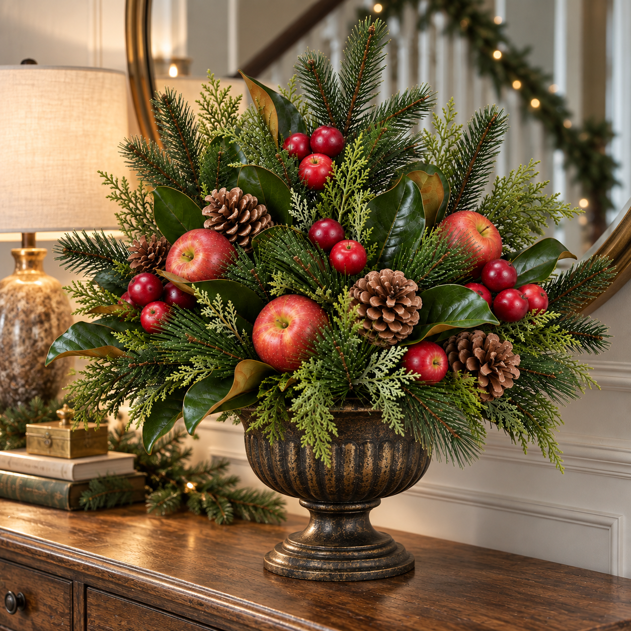 3-Pack Vintage Woodland Apple Christmas Picks