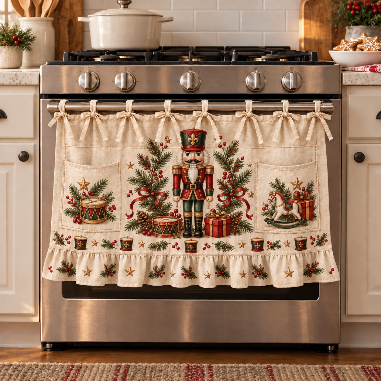 LAST DAY 70% OFF 🎄 Christmas Tie-On Pocket Curtain Collection