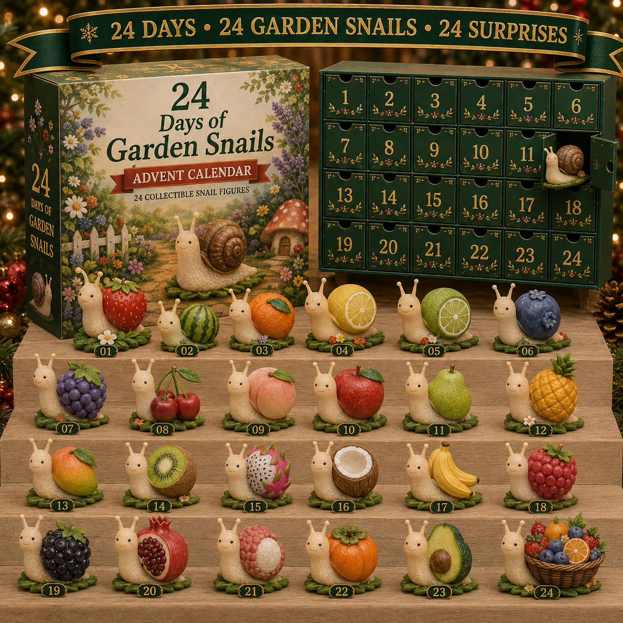 ⏳Only Today 49% Off 🔥24 Days of Fruity Animal Surprises Advent Calendar