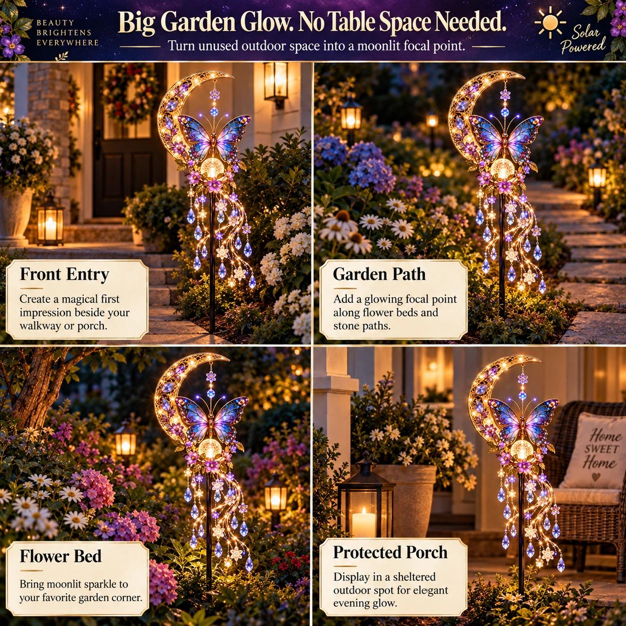 🔥Last Day 49% OFF🔥Cross & Lily Solar Garden Light™ | Christian Faith Garden Stake ✝️✨