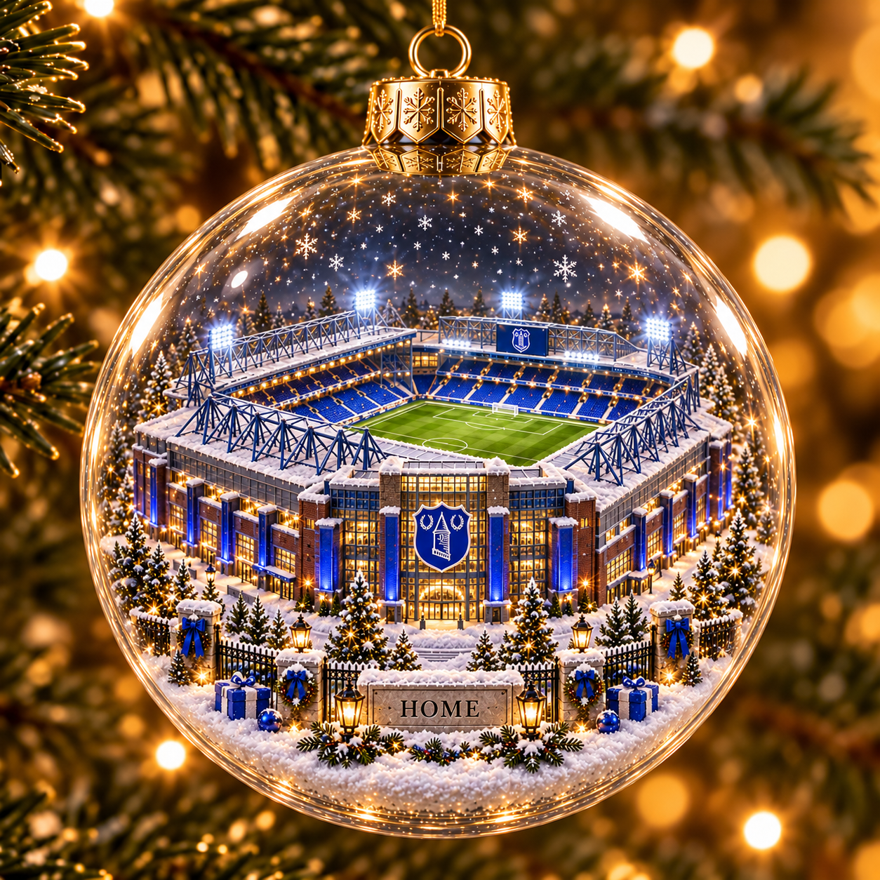🎄 Nil Satis Nisi Optimum Light-Up Football Christmas Globe Ornament