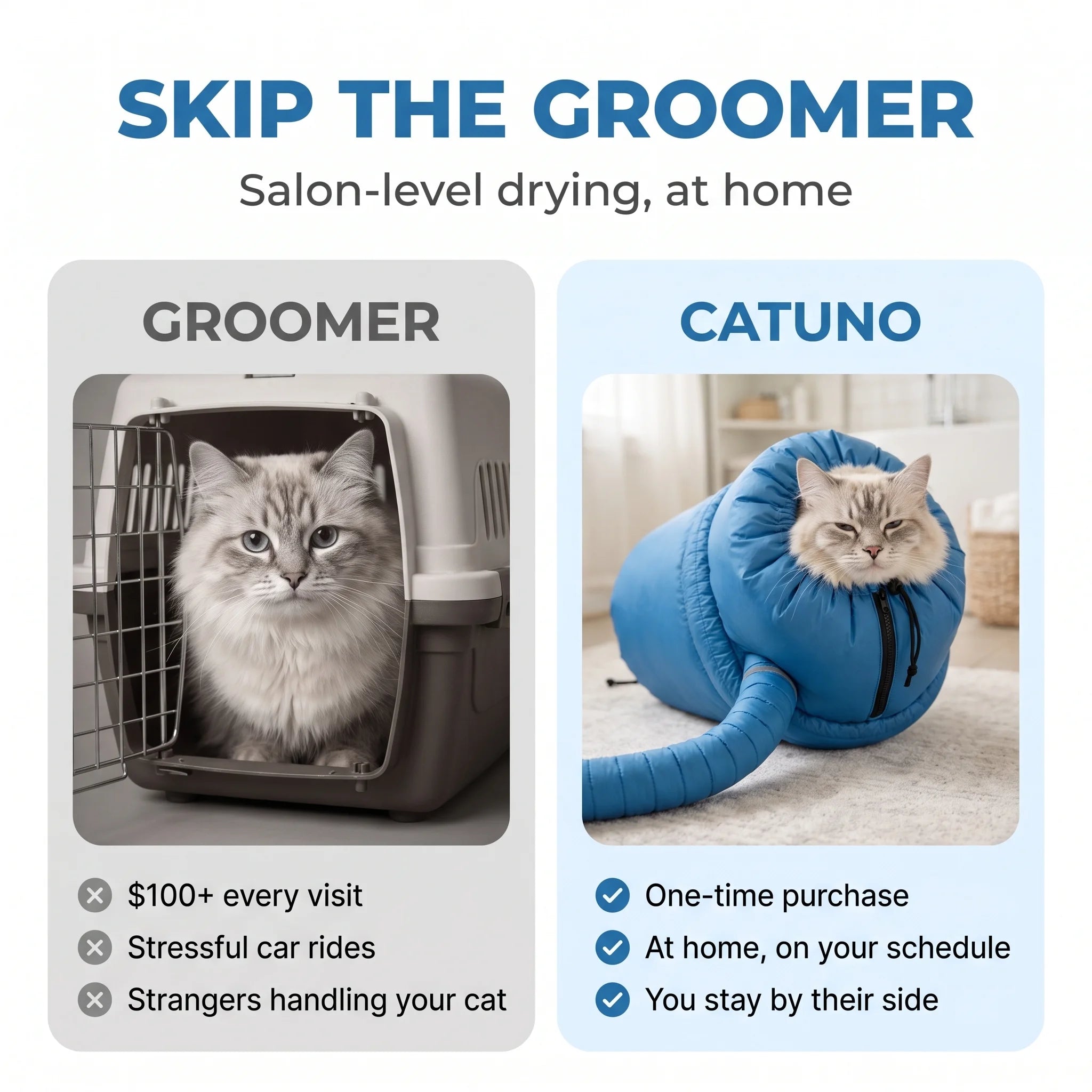 🐶🐱 Pet Drying Bag – Cozy & Secure Grooming Bag for Cats & Dogs, Easier Bath & Blow Drying 🛁💨
