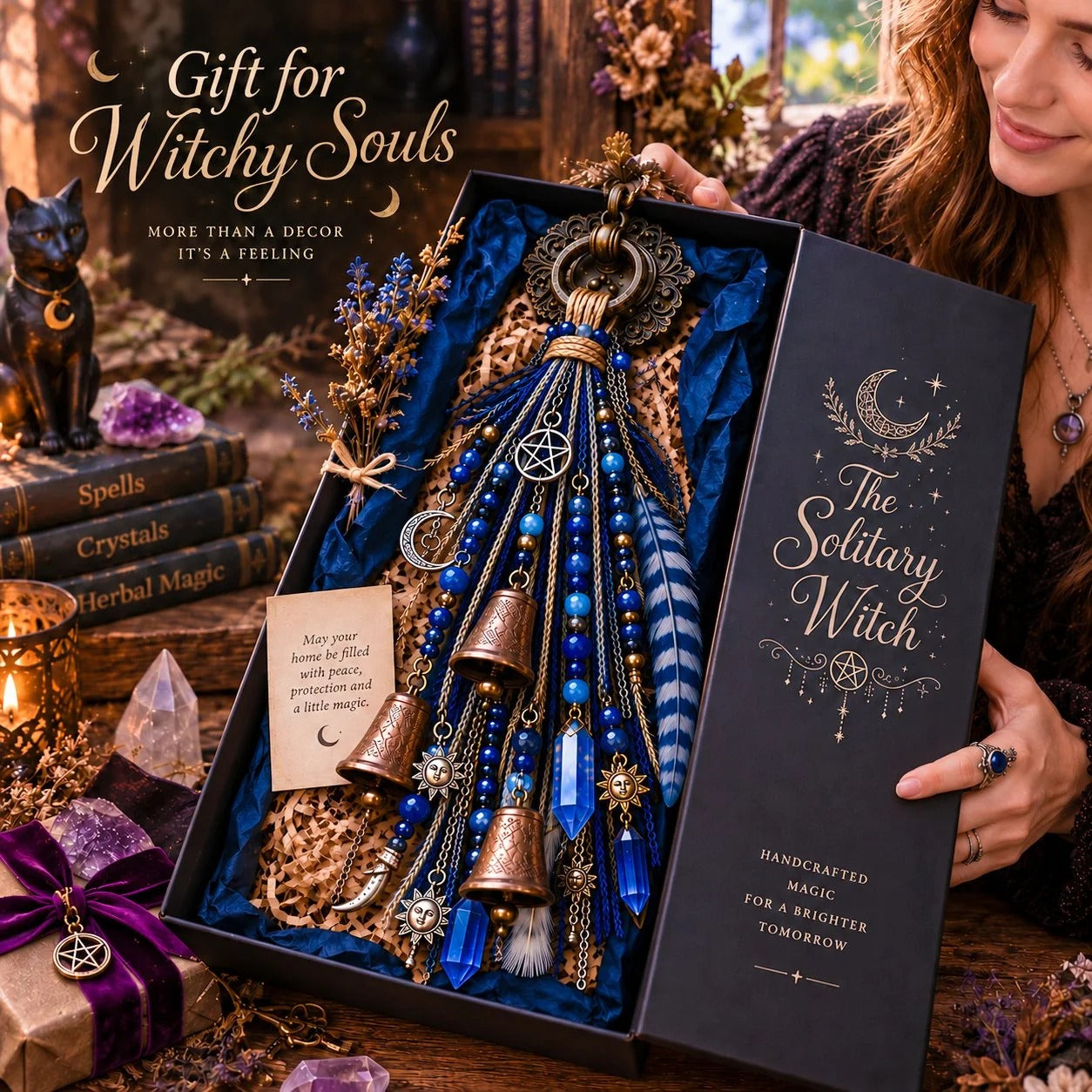 The Solitary Witch Celestial Crystal Bell Door Charm