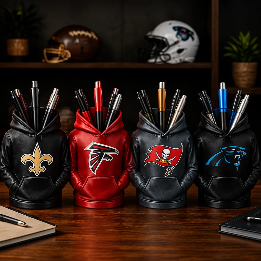 3D Printed Football Hoodie Pen Holder | Team Desk Organizer - MySpotifyGlass