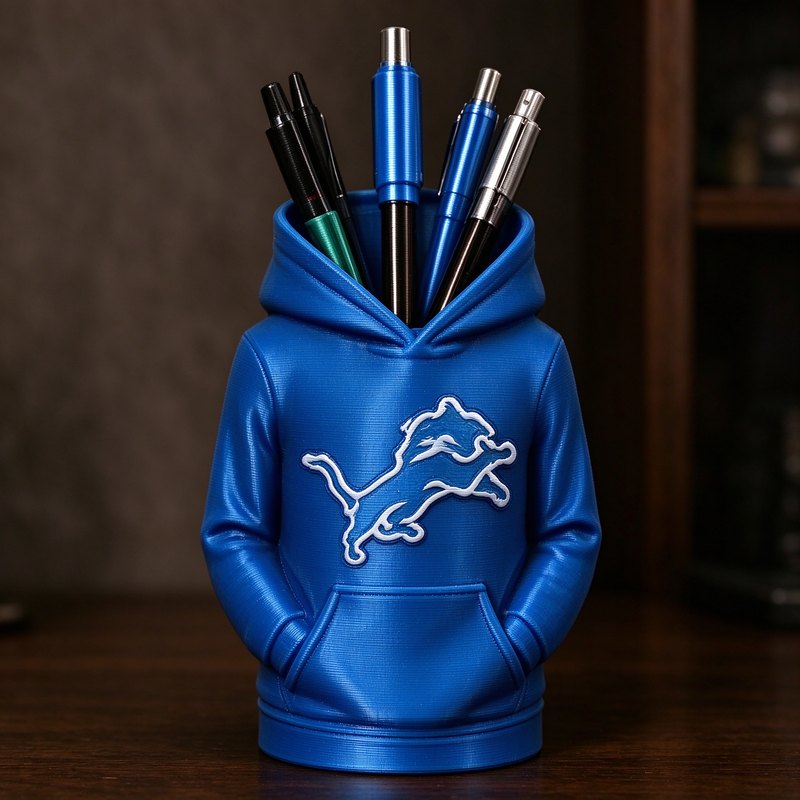 3D Printed Football Hoodie Pen Holder | Team Desk Organizer - MySpotifyGlass