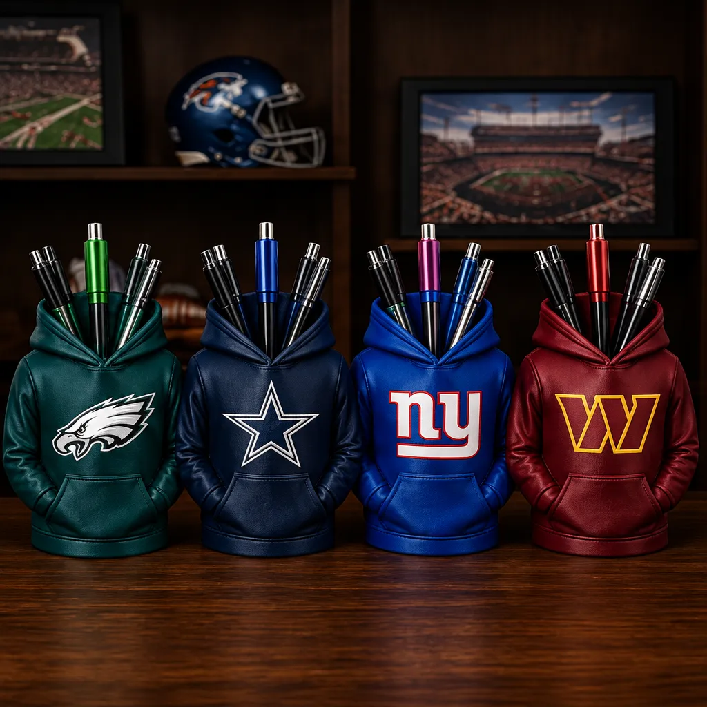 3D Printed Football Hoodie Pen Holder | Team Desk Organizer - MySpotifyGlass