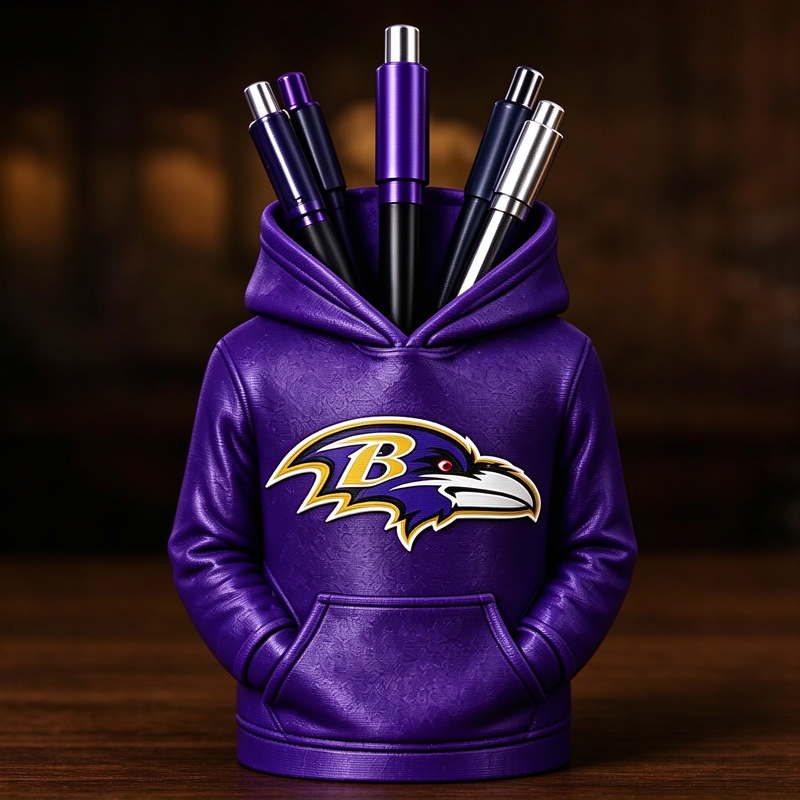 3D Printed Football Hoodie Pen Holder | Team Desk Organizer - MySpotifyGlass