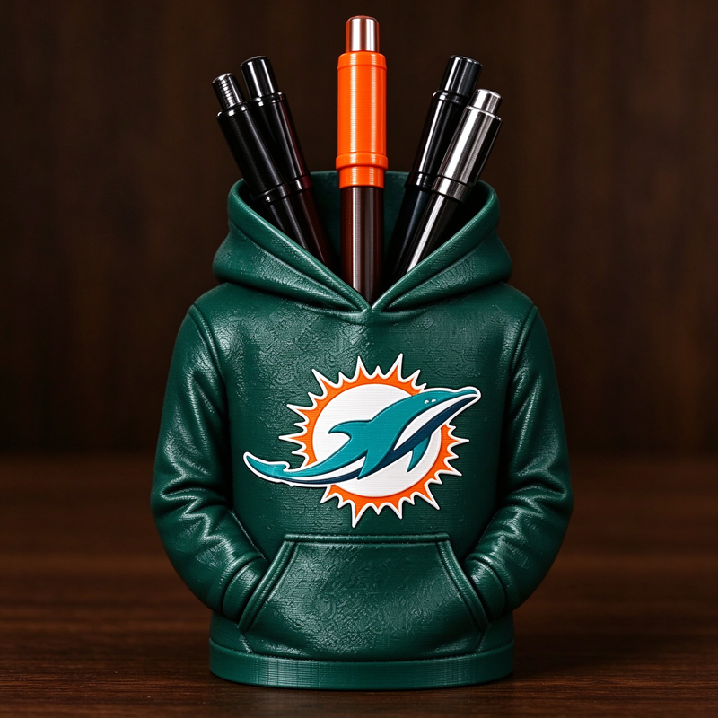 3D Printed Football Hoodie Pen Holder | Team Desk Organizer - MySpotifyGlass