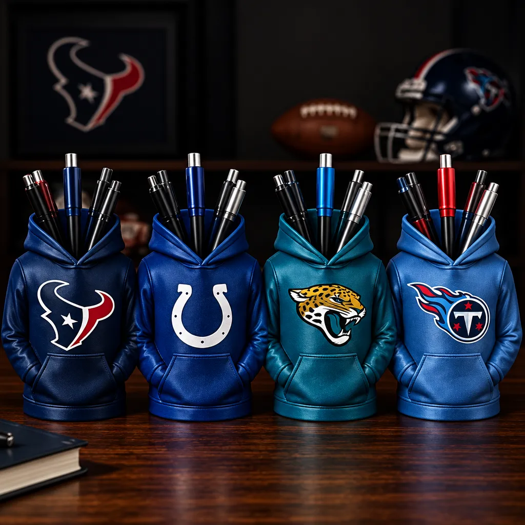 3D Printed Football Hoodie Pen Holder | Team Desk Organizer - MySpotifyGlass