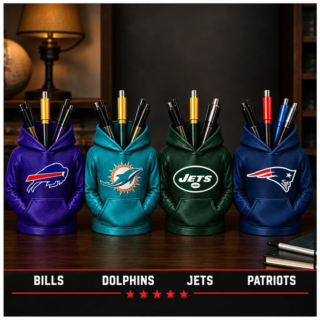 3D Printed Football Hoodie Pen Holder | Team Desk Organizer - MySpotifyGlass