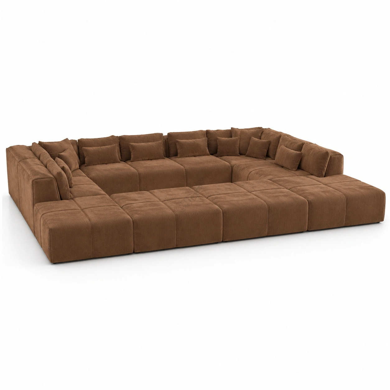 Sofa modular grande en forma U con cojines incluidos