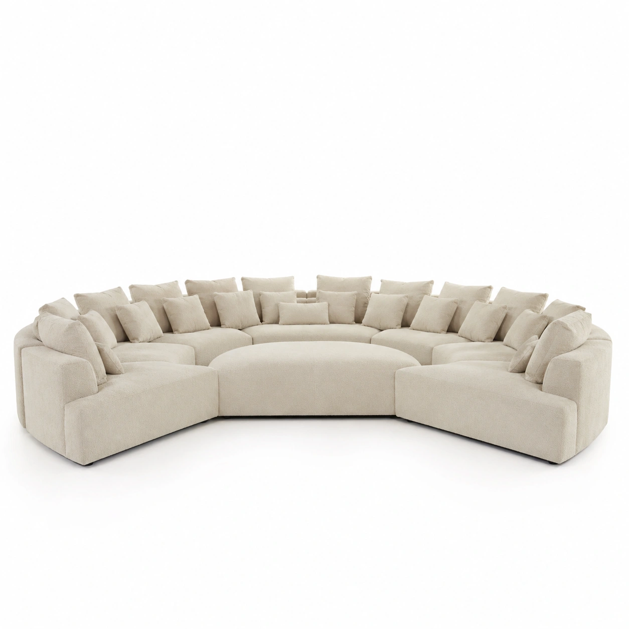 Sofa modular curvo grande con dise?o elegante