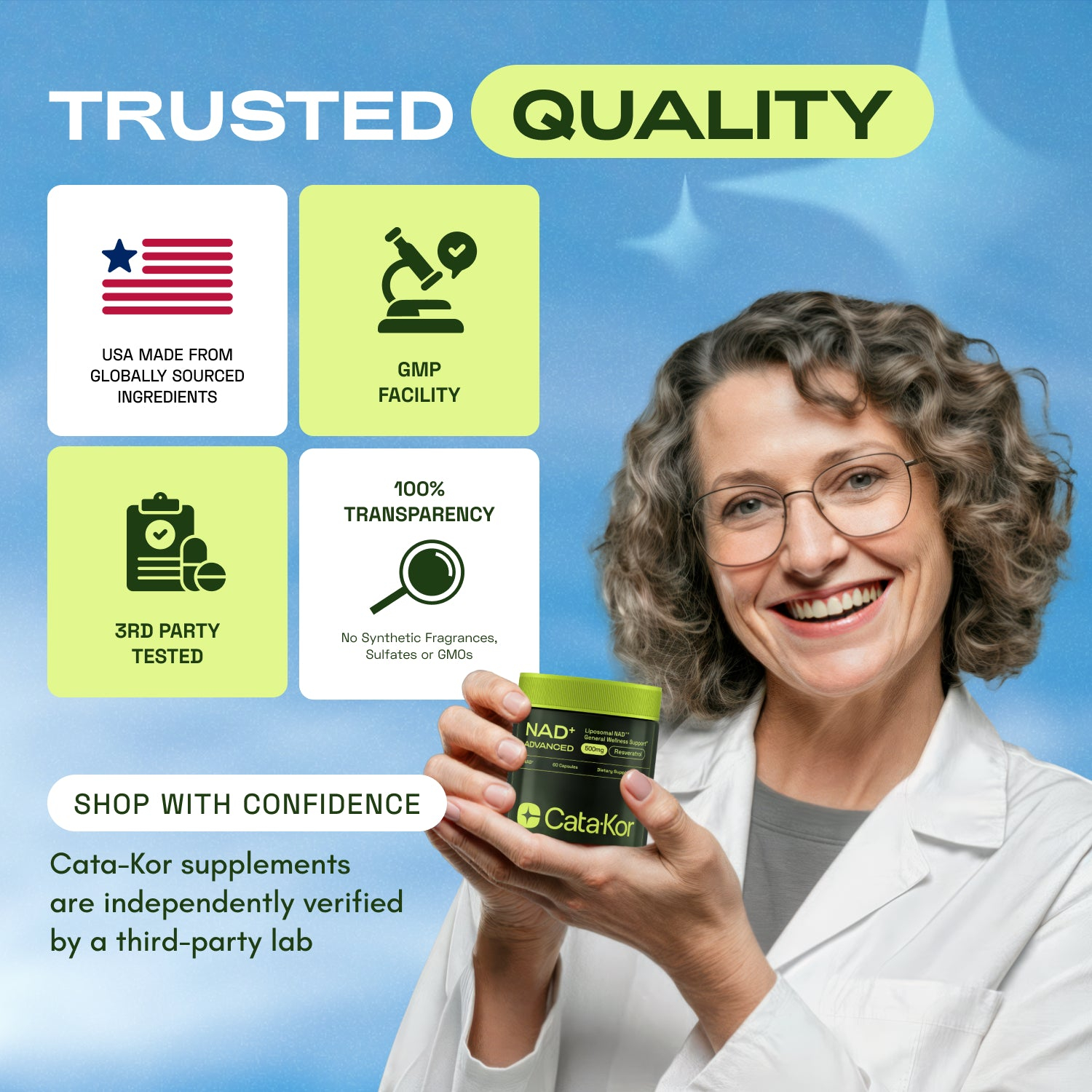 Cata-Kor NAD+ Advanced - NAD Supplement with Resveratrol