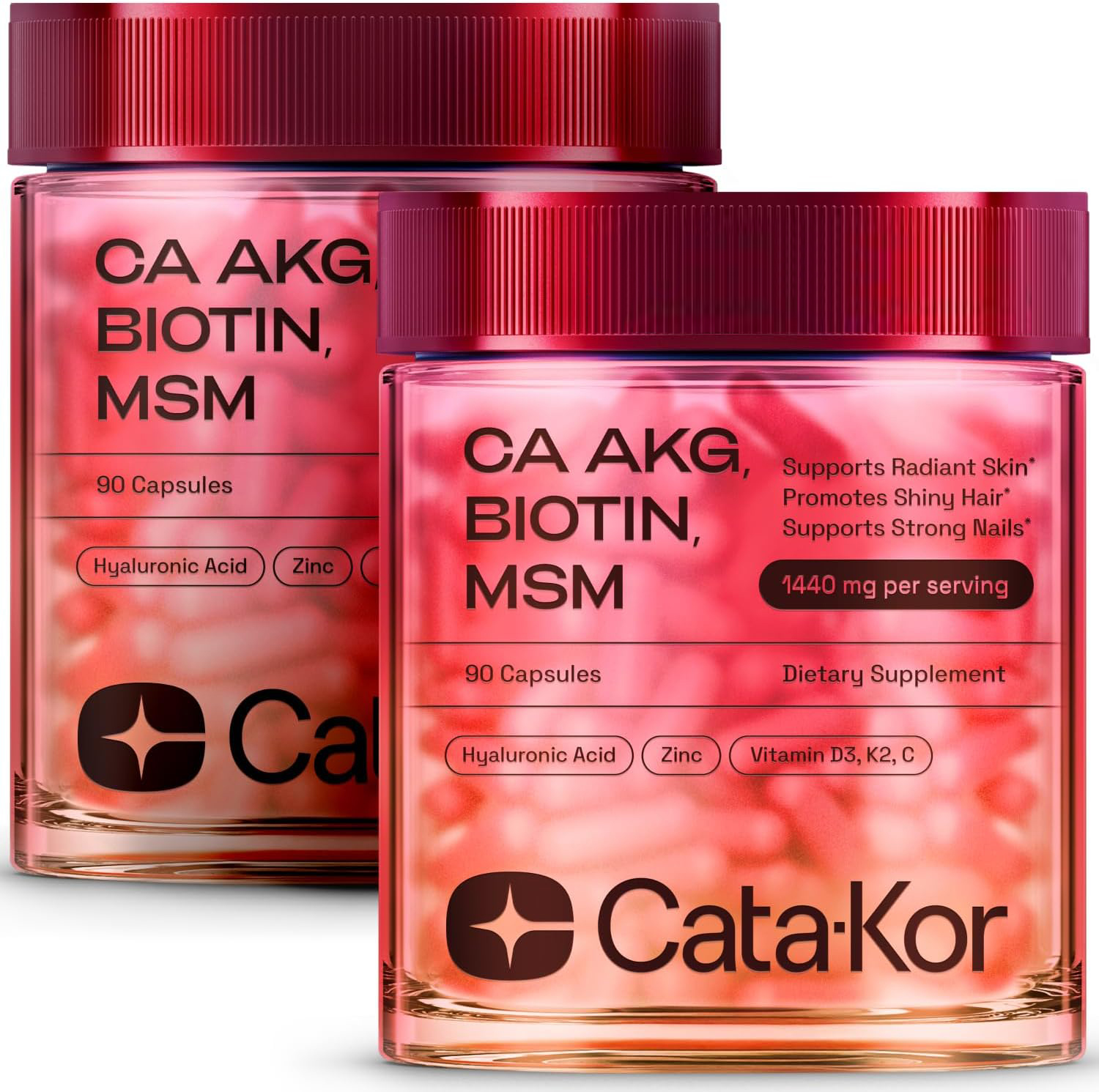 Cata-Kor Skin, Hair & Nails Supplement – Ca AKG, MSM, Hyaluronic Acid, Biotin