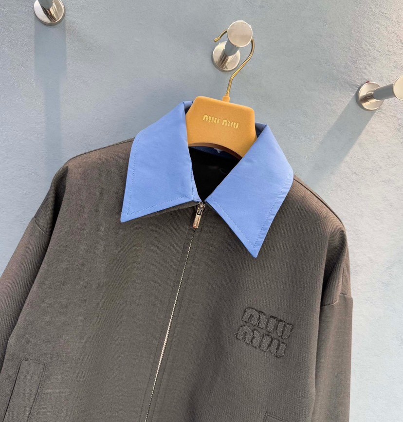 8 MIU New Suit Patchwork Collar