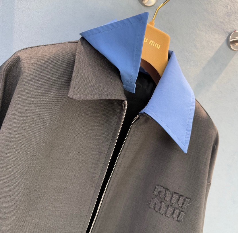 8 MIU New Suit Patchwork Collar