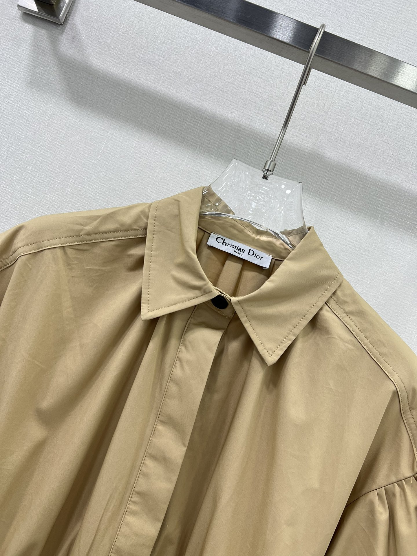 DIO25SS Lapel Belt Princess Sleeve Dress