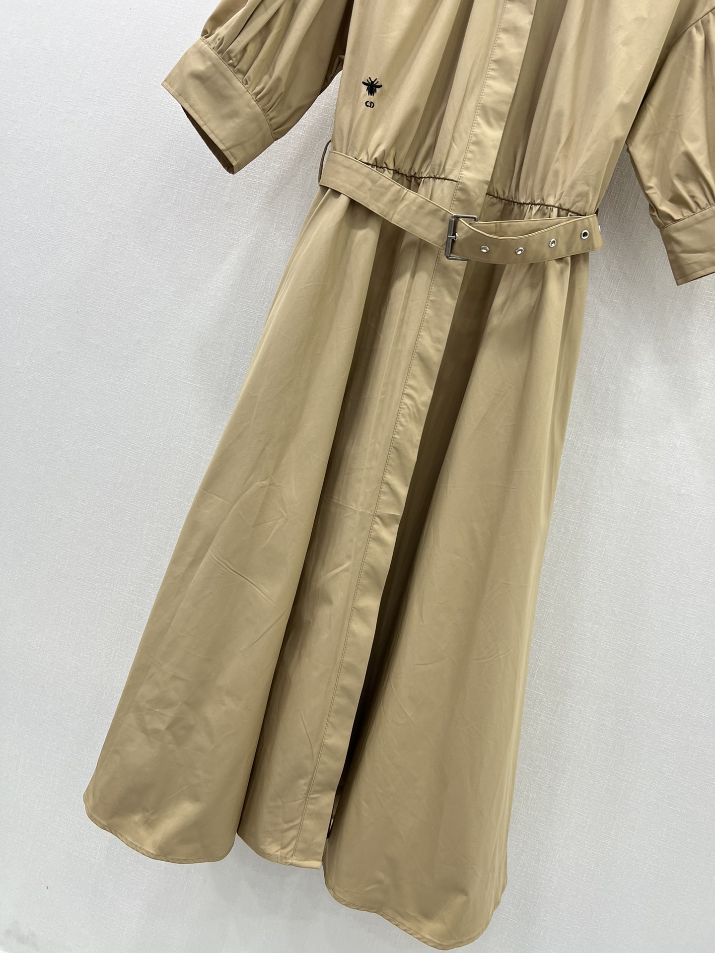 DIO25SS Lapel Belt Princess Sleeve Dress