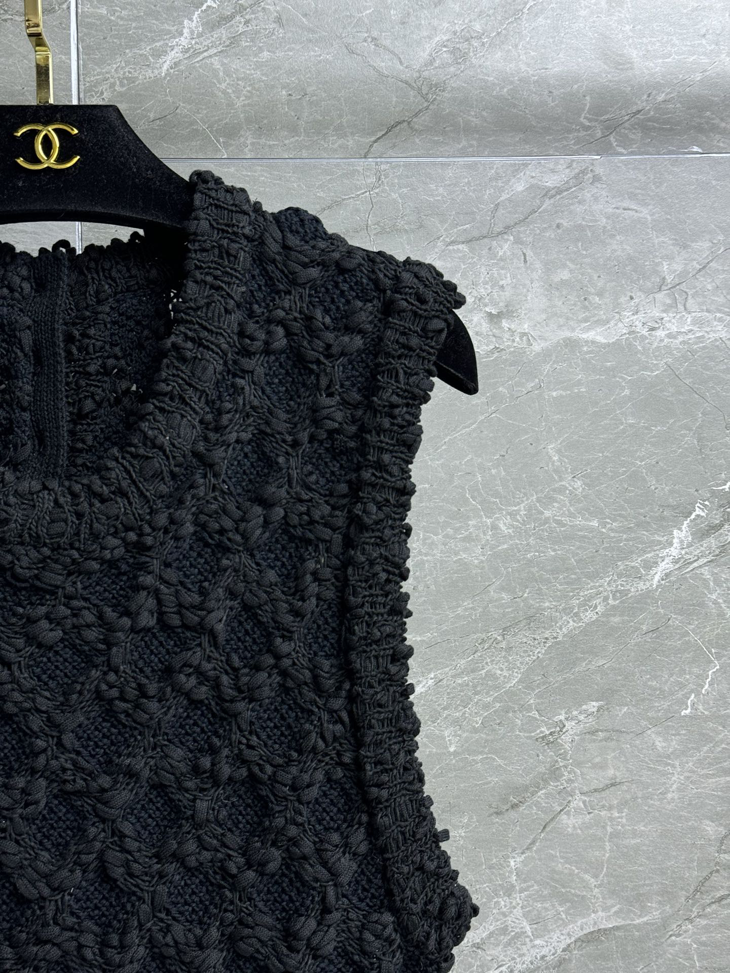 CHANE25SS Lattice Woven Vest Skirt