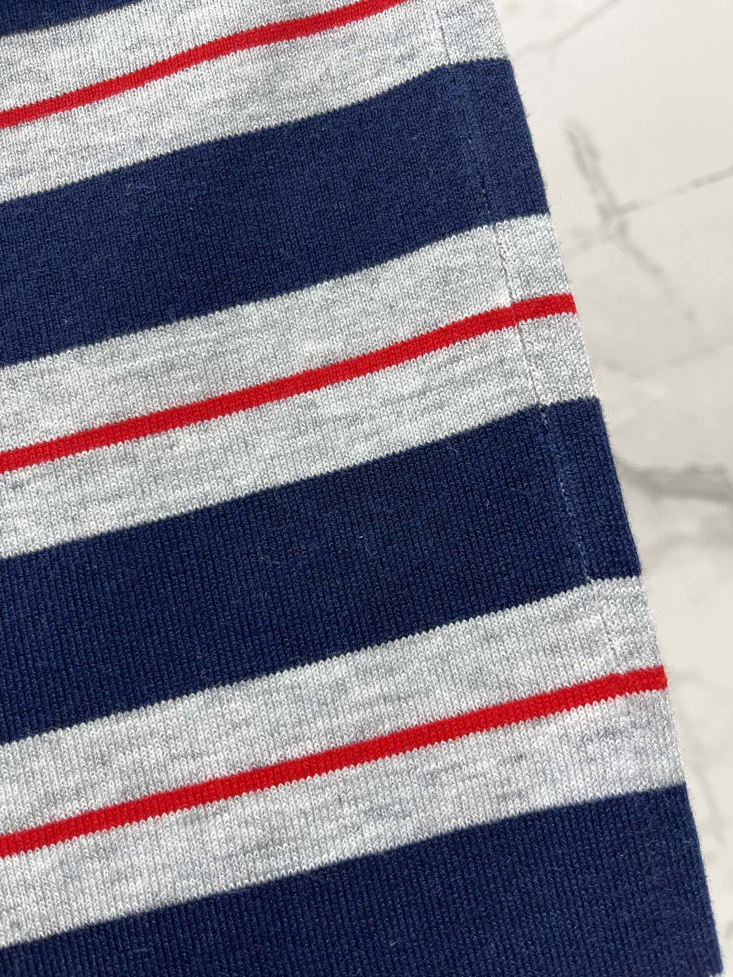 MIU25SS Monogrammed Jacquard Stripe Layered Sheath