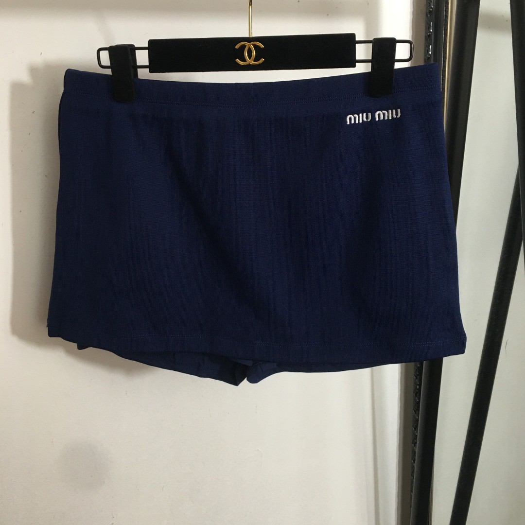 Miu Army Blue Shorts