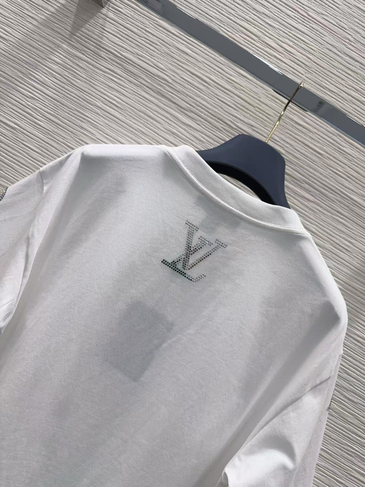 LV Star-Rhinestone Monogram Short-Sleeve T-Shirt.
