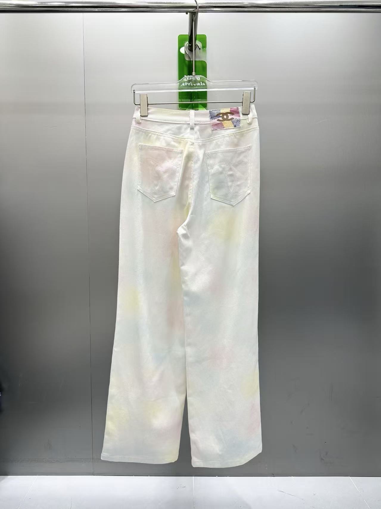 CC Rainbow Wash High-Waist Straight-Leg Jeans