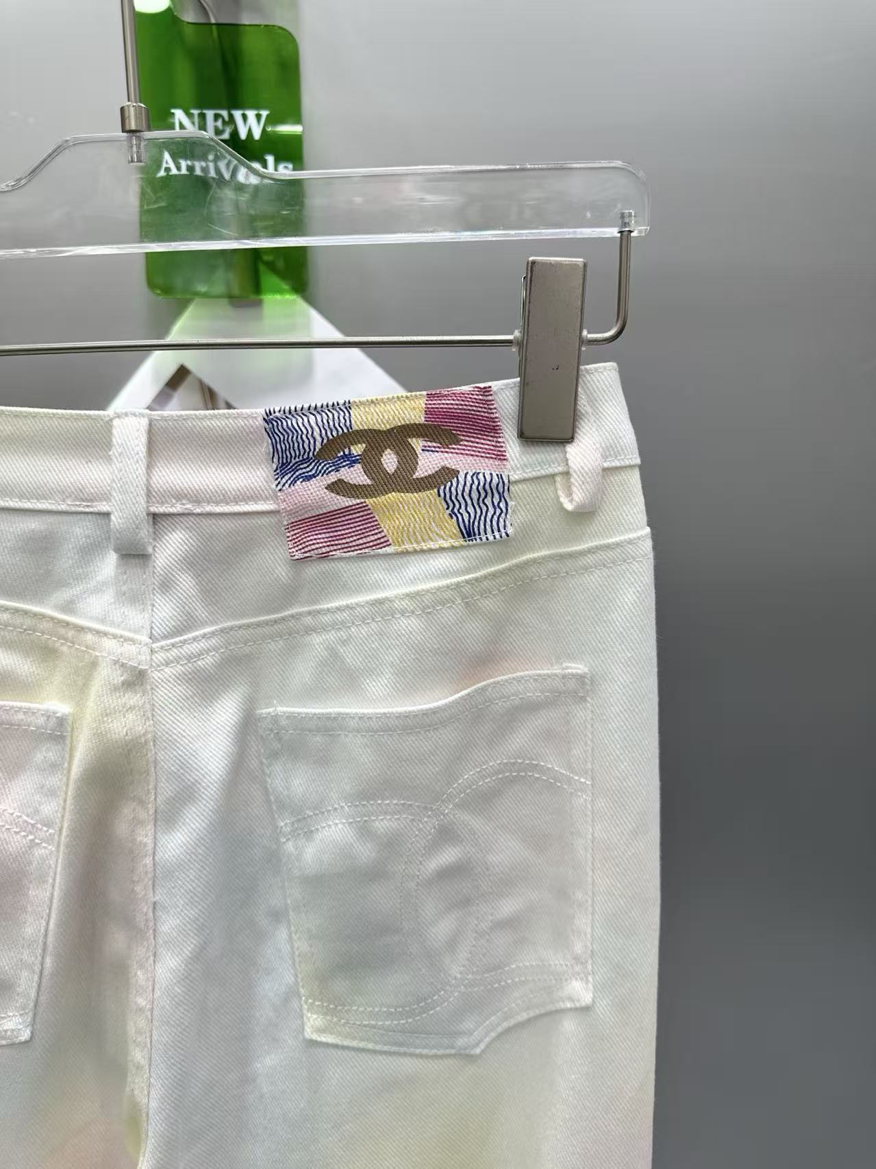 CC Rainbow Wash High-Waist Straight-Leg Jeans