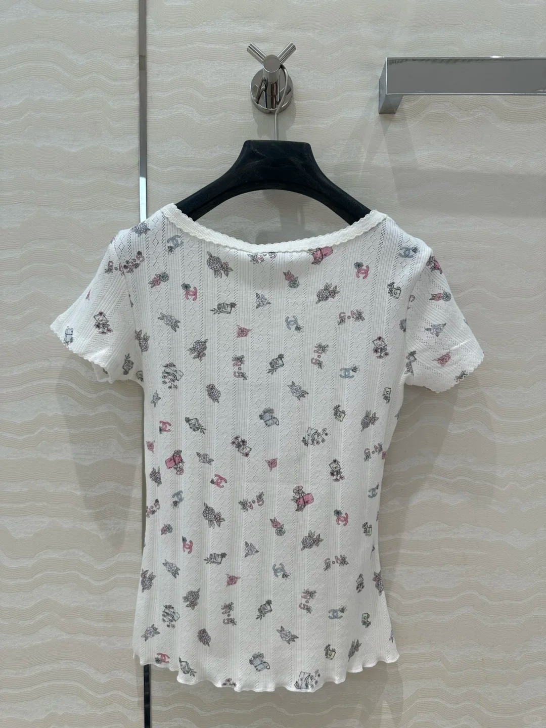 CHANE25SS Floral Bow Short Sleeve