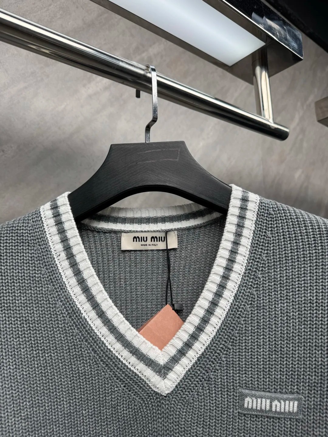 MIU25SS Grey Collegiate Sweater