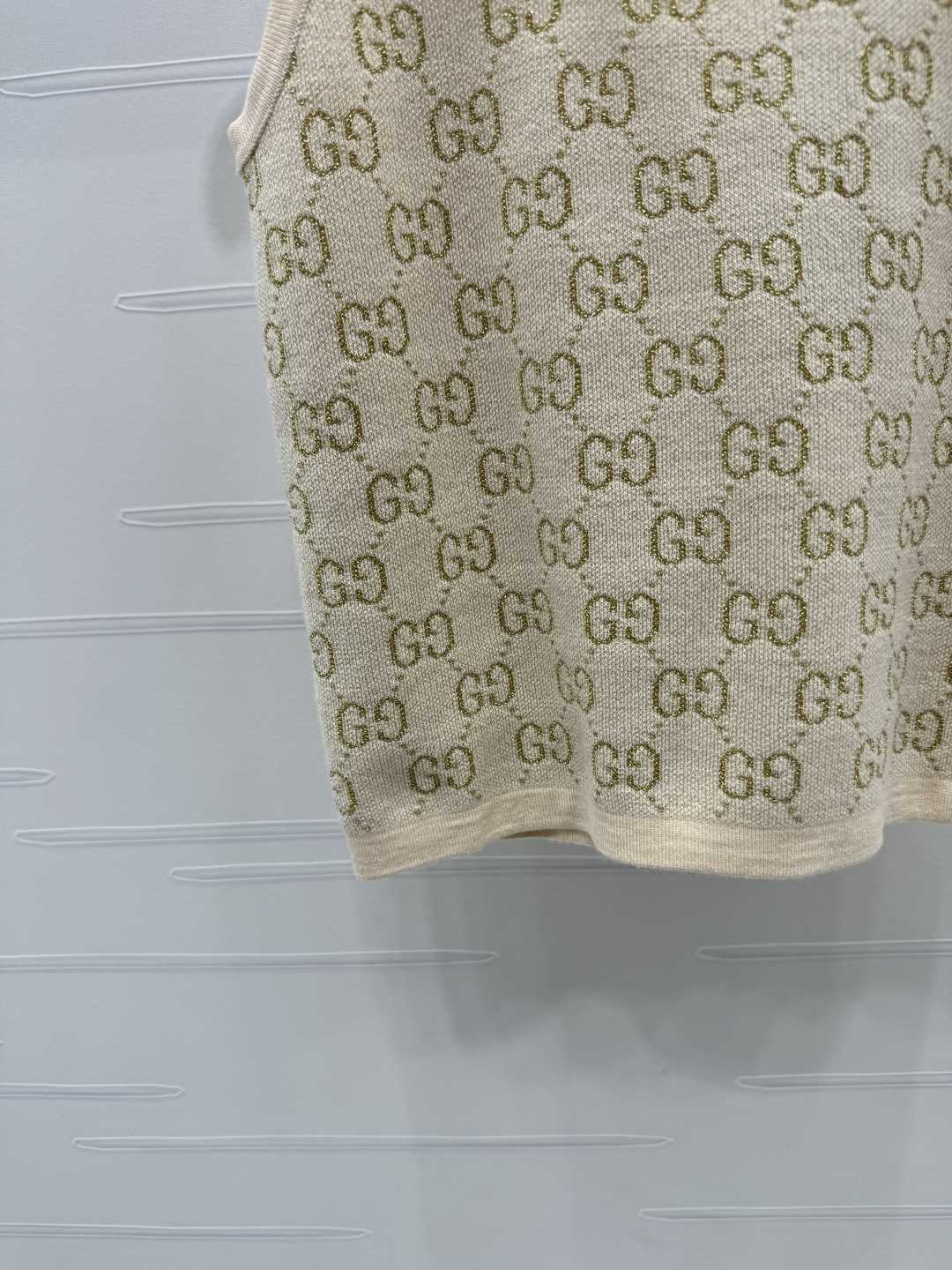 GUCC25SS Jacquard Knit Vest