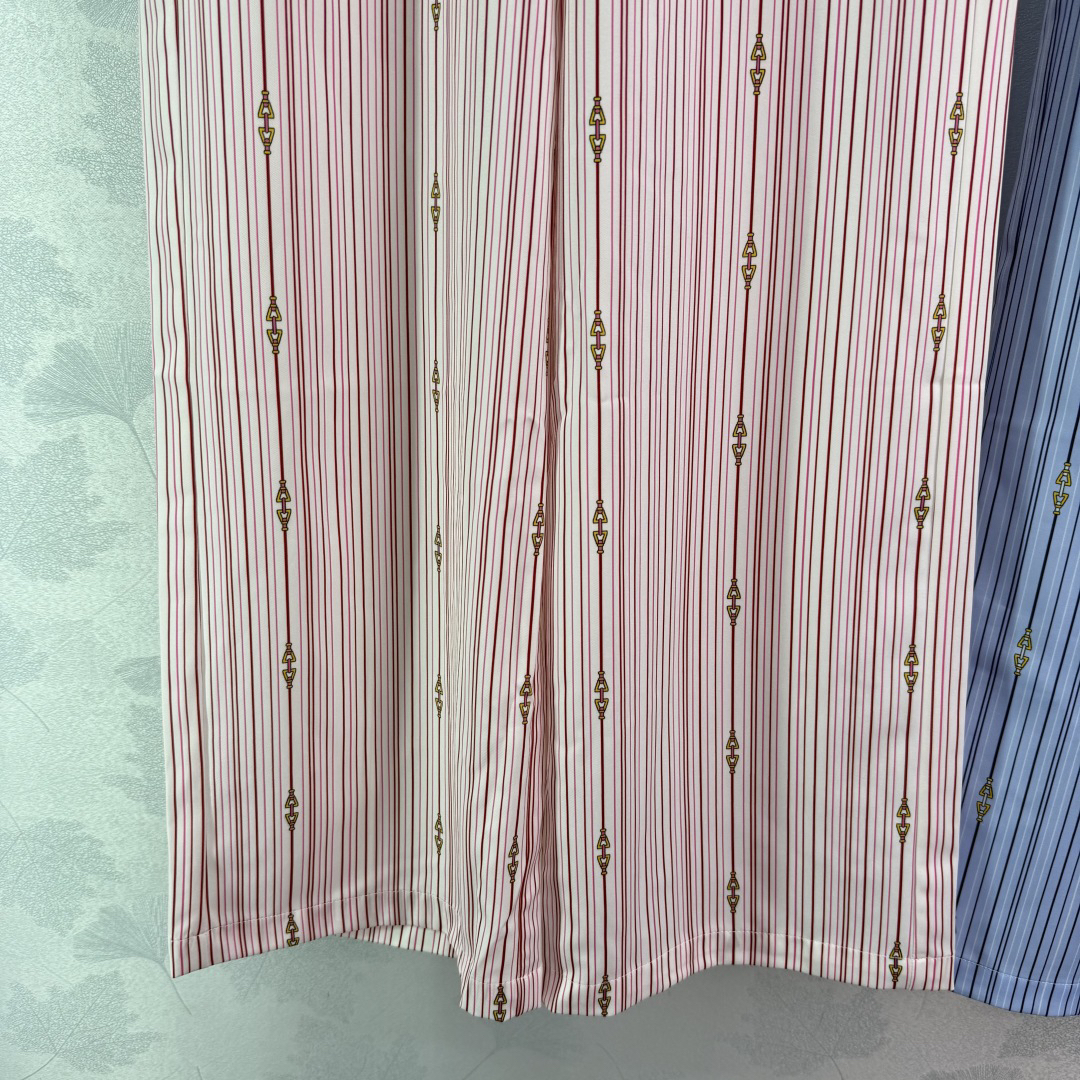 GUCC25SS Striped High Waist Straight Leg Pants