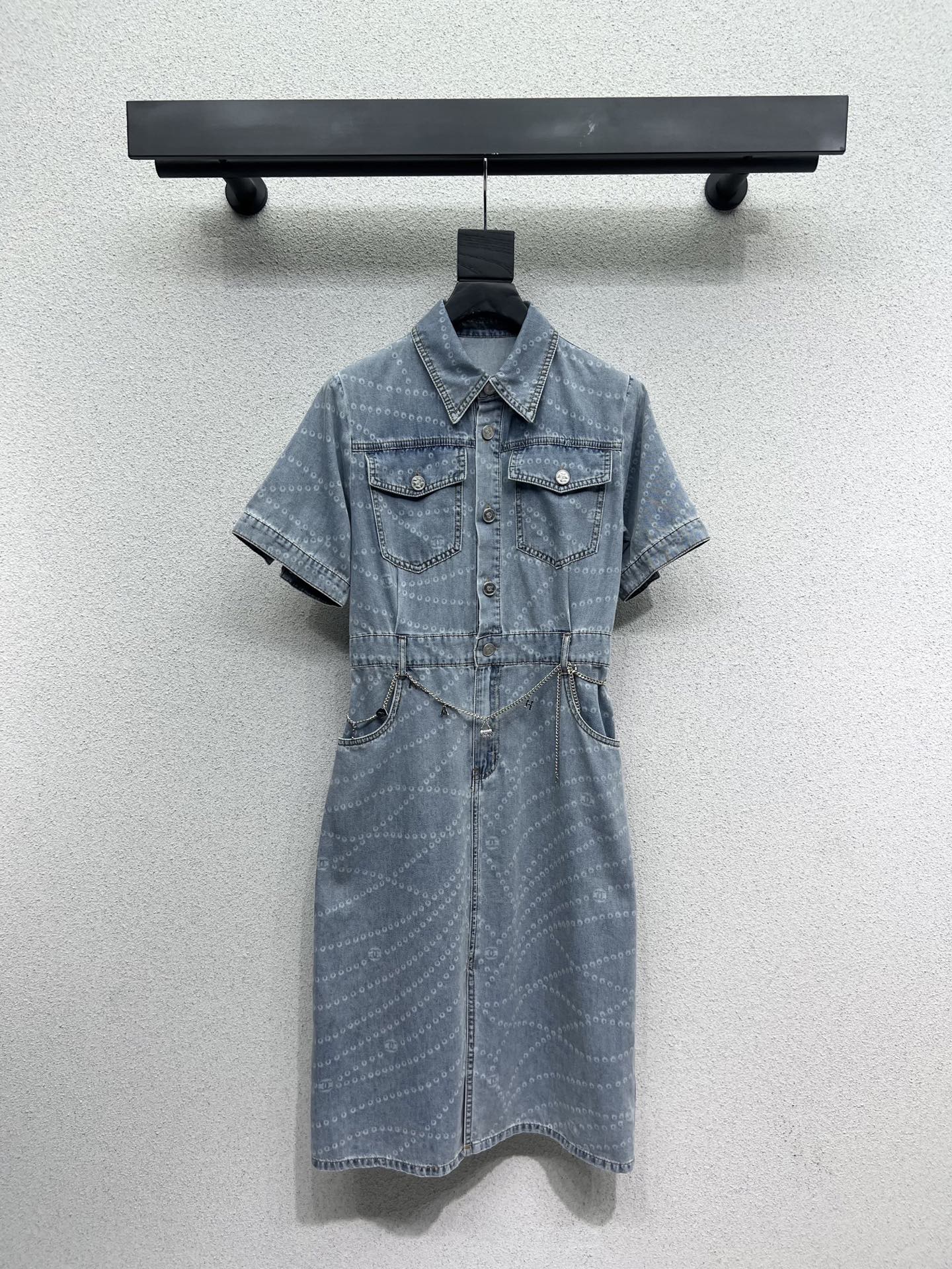 CHANE Denim Short Sleeve Dress
