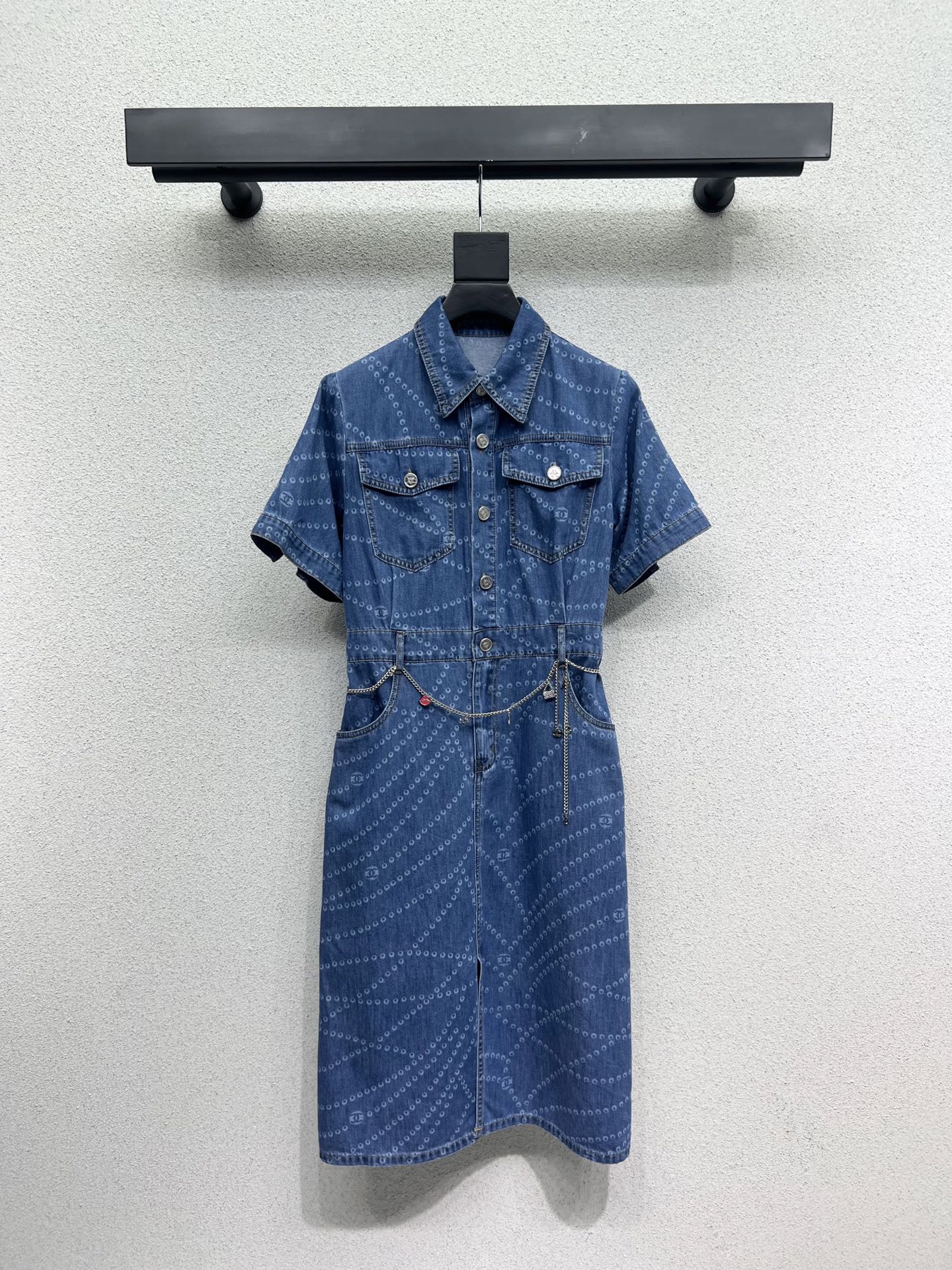 CHANE Denim Short Sleeve Dress